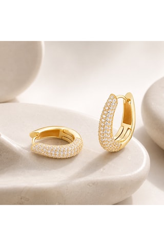 Orecchini a cerchio - Argento laminato oro fino giallo