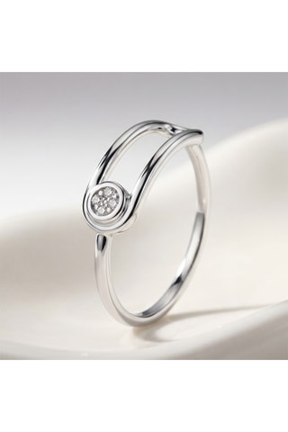 Anello - Argento e diamante