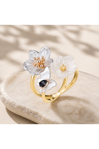 Anello - Argento, argento placcato oro giallo, argento placcato oro rosa e madreperla