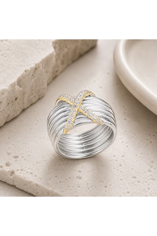 Anello - Argento placcato oro giallo