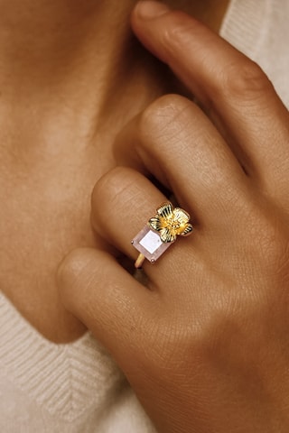 Anello - Argento e quarzo rosa