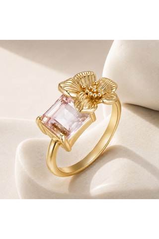 Anello - Argento e quarzo rosa