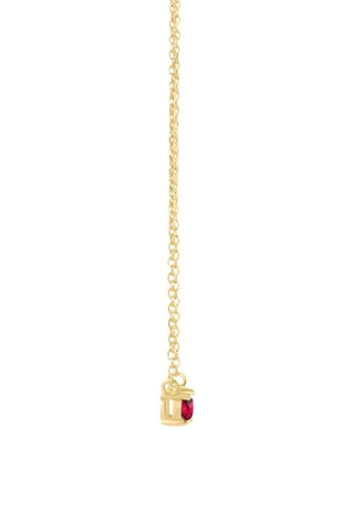 Collana Argento placcato oro giallo e rubino