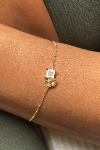 Bracciale - Argento placcato oro giallo e perla coltivata