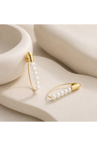 Orecchini - Argento placcato oro giallo e perle coltivate d’acqua dolce