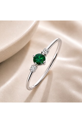 Anello - Argento e smeraldo