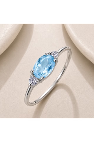 Anello - Argento e topazio