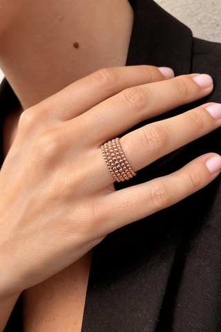 Anello Argento placcato oro rosa