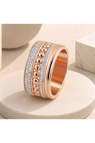 Anello  -  Argento placcato oro rosa