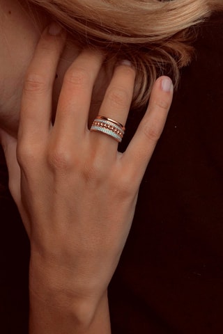 Anello  -  Argento placcato oro rosa