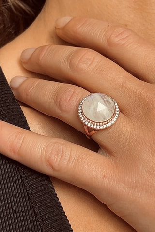 Anello Argento e pietra di luna