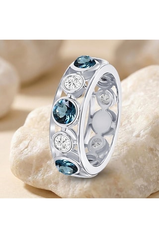 Anello - Argento, topazi e zirconi