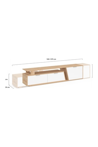 Meuble TV extensible Livona - 180/270 x 40 x 35 cm