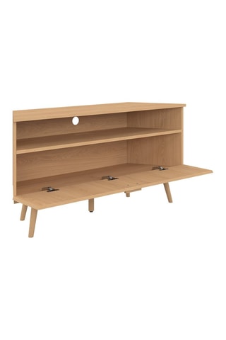 Meuble TV d'angle 1 abattant Faustine - 110 x 54 x 30 cm