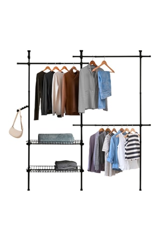 Penderie télescopique - 177 x 35 x 278 cm