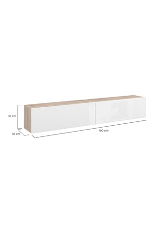 Meuble TV 2 portes - 180 x 30 x 30 cm
