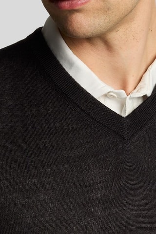 Pull sans manches en mérinos - Noir