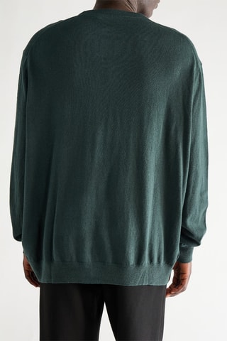 Camisola de lã - Verde-escuro