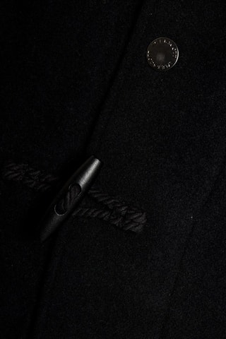 Sobretudo com capuz em lã- Preto