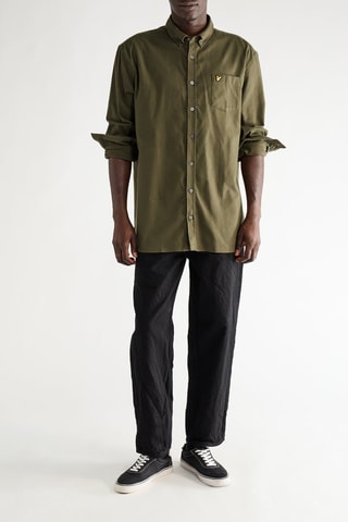 Camisa regular - Verde-azeitona