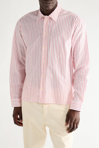 Camisa Boxy - Rosa e branco