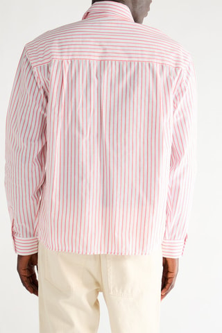 Camisa Boxy - Rosa e branco