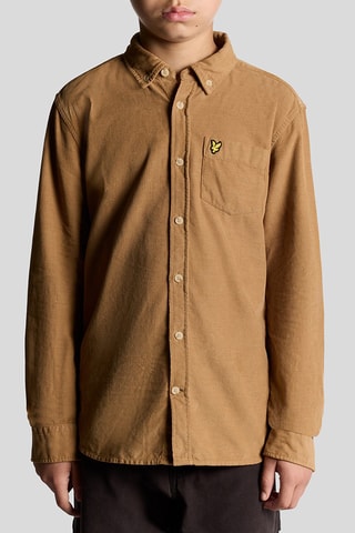 Camisa em veludo - Castanho-claro