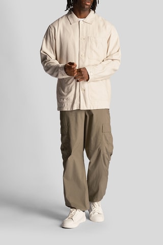 Sobrecamisa regular em linho - Cru