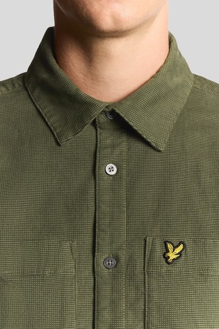 Camisa relaxed em veludo - Caqui