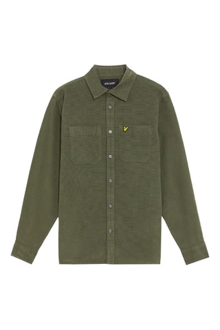 Camisa relaxed em veludo - Caqui