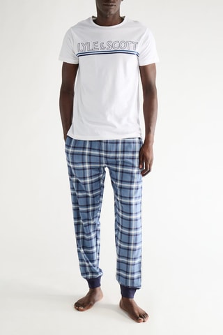 Pijama - Branco e azul