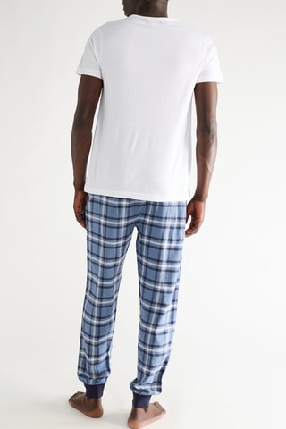 Pijama - Branco e azul