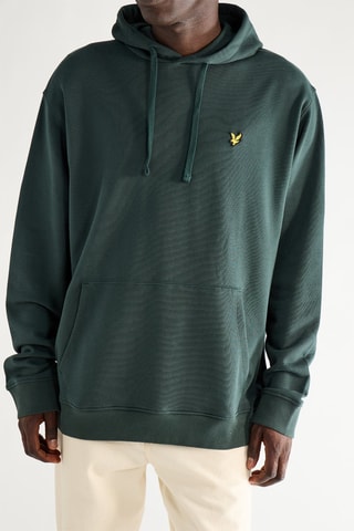 Sweat com capuz - Verde-escuro