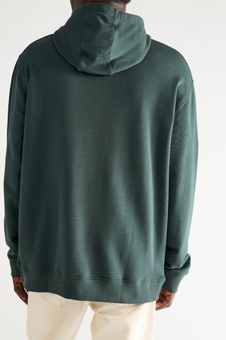 Sweat com capuz - Verde-escuro