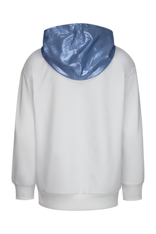 Felpa con cappuccio - Bianco e blu
