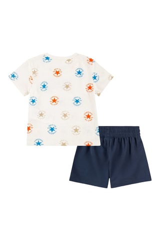 T-shirt e shorts - Bianco, rosso e blu