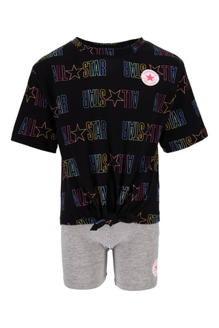 T-shirt e shorts - Nero e grigio