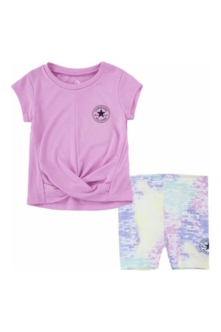 T-shirt e shorts - Bianco, nero e rosa