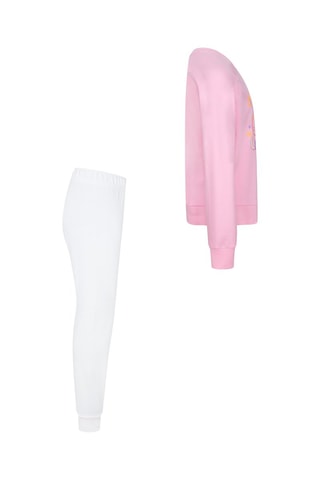 Felpa e pantaloni sportivi - Bianco, viola e rosa