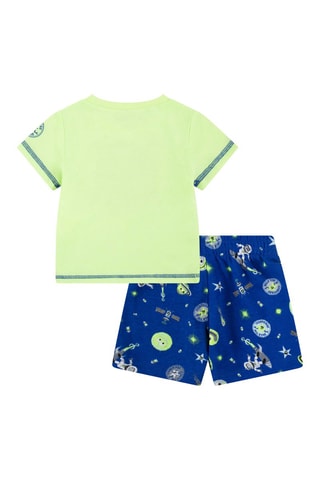 T-shirt e shorts - Bianco, nero, blu e verde