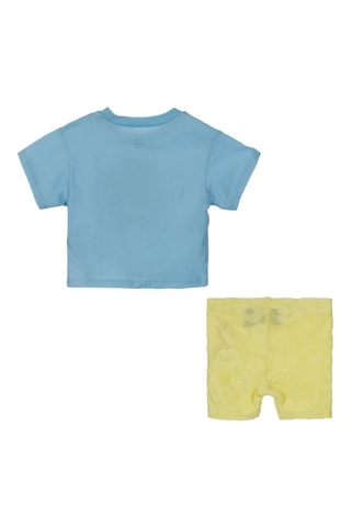 T-shirt e shorts - Blu e giallo