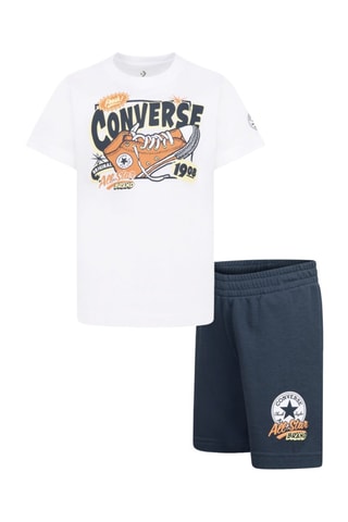 T-shirt e bermuda - Bianco e blu