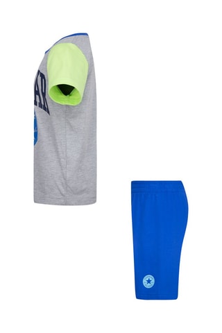 T-shirt e shorts - Blu e grigio