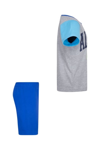 T-shirt e shorts - Blu e grigio