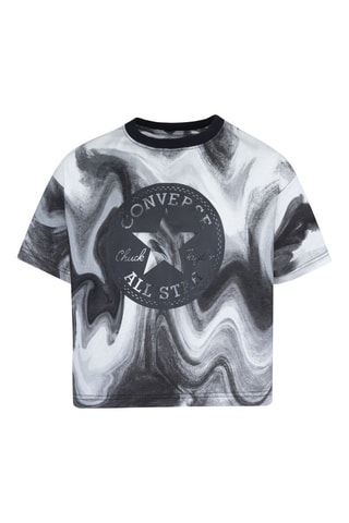 T-shirt tie and dye - Bianco, nero e grigio