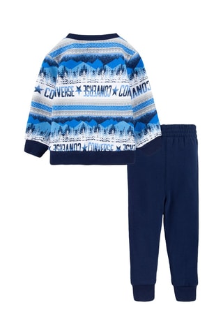 Felpa e pantaloni sportivi - Bianco, blu e grigio