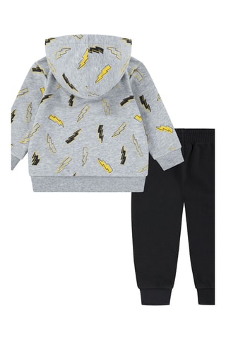 Felpa con cappuccio e pantaloni sportivi - Nero e grigio