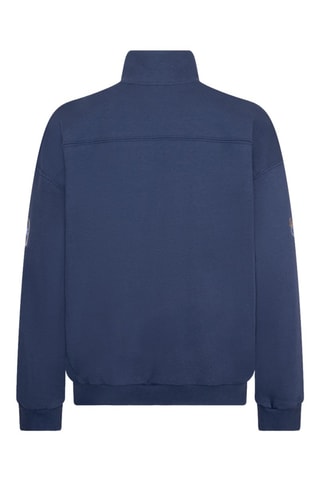 Felpa in cotone bio - Bianco e blu