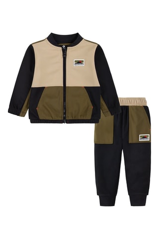 Set - Nero, beige e verde
