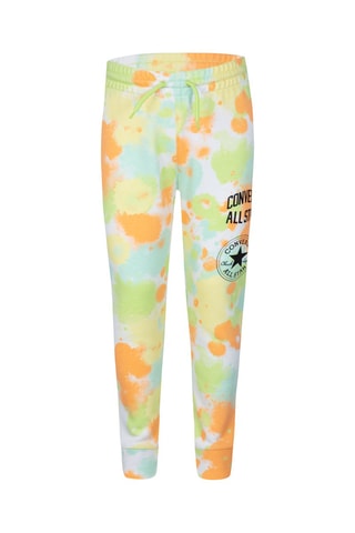 Pantaloni sportivi tie and dye - Verde, bianco e arancione